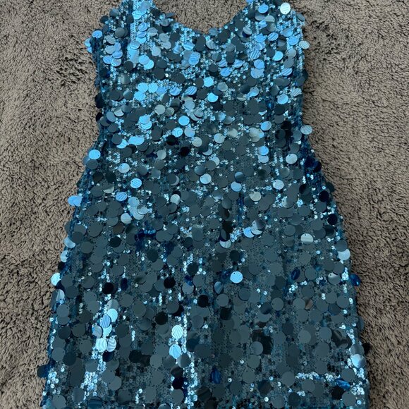 12th Tribe Pearce Blue Payette Mini Dress NWT - Picture 5 of 5